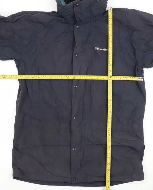 Karrimor Men's Blue Waterproof Parka Jacket Size M Outdoor Hiking