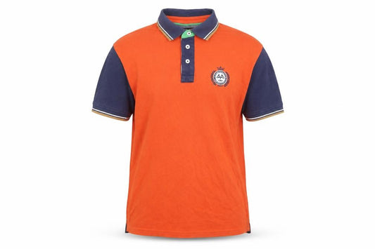 Marks and Spencer Blue Harbour Men's Orange Tailored Fit Polo Shirt M