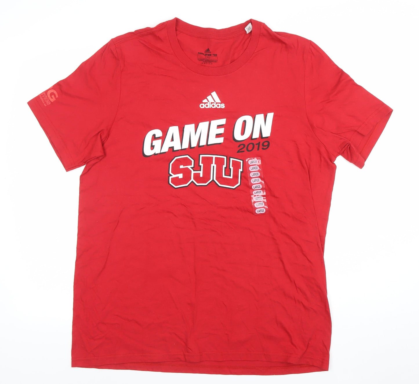 Adidas Men's Red Game On SJU 2019 Graphic T-Shirt Size L