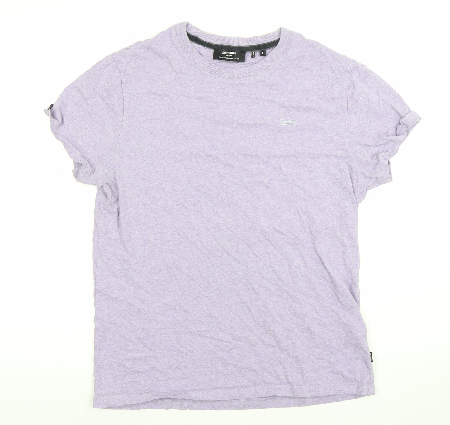 Mens UK Size L Superdry Purple  Cotton T-Shirt