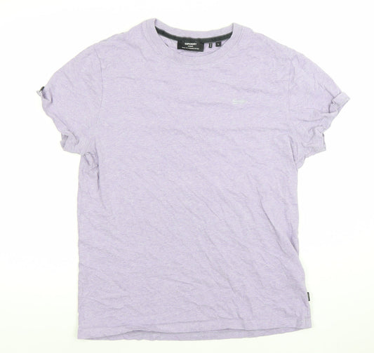 Mens UK Size L Superdry Purple  Cotton T-Shirt