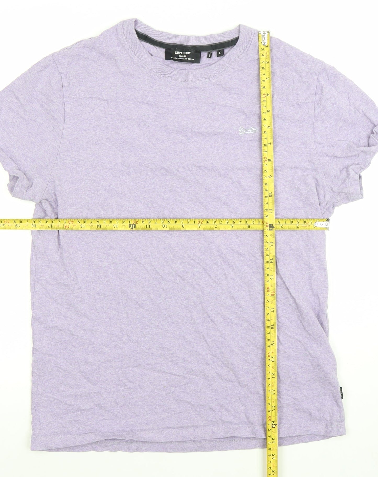 Mens UK Size L Superdry Purple  Cotton T-Shirt