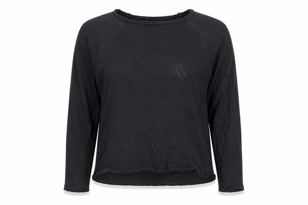 ZARA Women's Black Long Sleeve Basic Cotton T-Shirt Size S