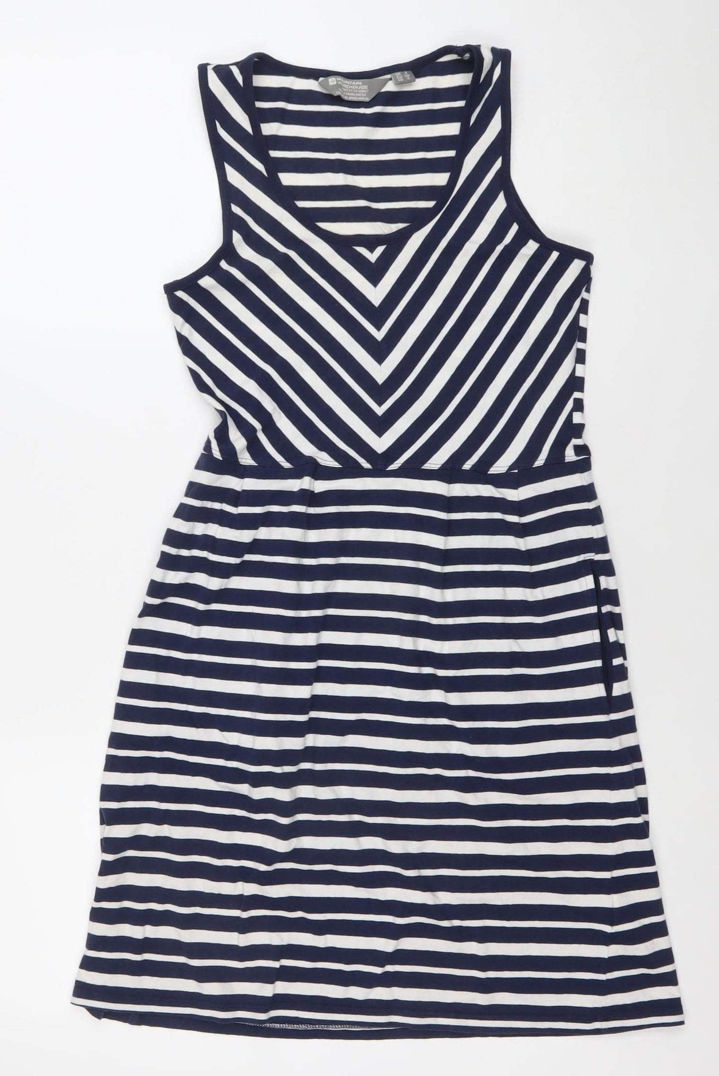 Mountain Warehouse Women’s Blue Striped Sleeveless Tank Dress Size 8