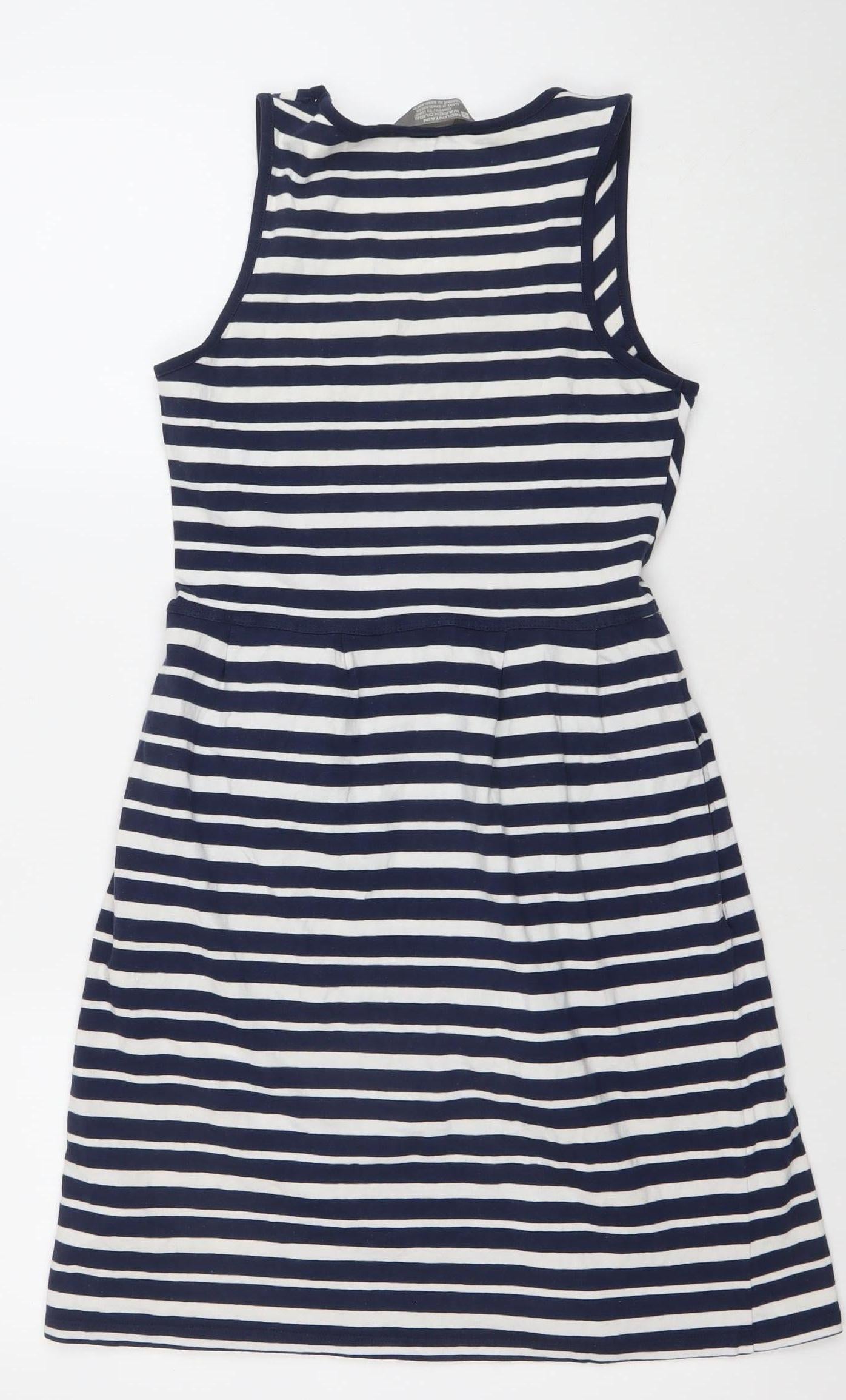 Mountain Warehouse Women’s Blue Striped Sleeveless Tank Dress Size 8