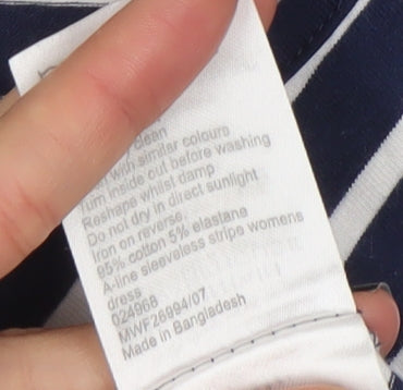 Mountain Warehouse Women’s Blue Striped Sleeveless Tank Dress Size 8