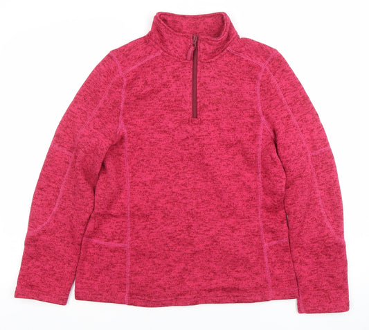 Mountain Warehouse Womens Pink Fleece Pullover Sweatshirt UK 10