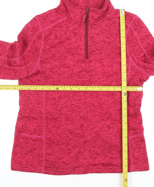 Mountain Warehouse Womens Pink Fleece Pullover Sweatshirt UK 10