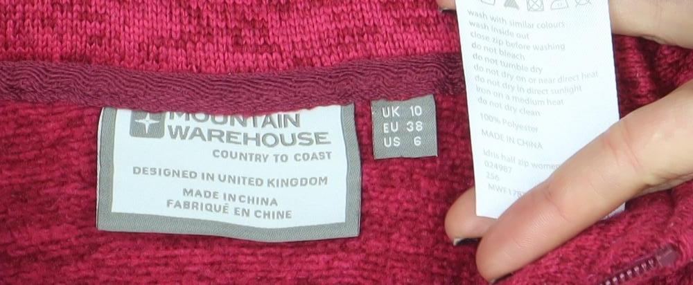 Mountain Warehouse Womens Pink Fleece Pullover Sweatshirt UK 10