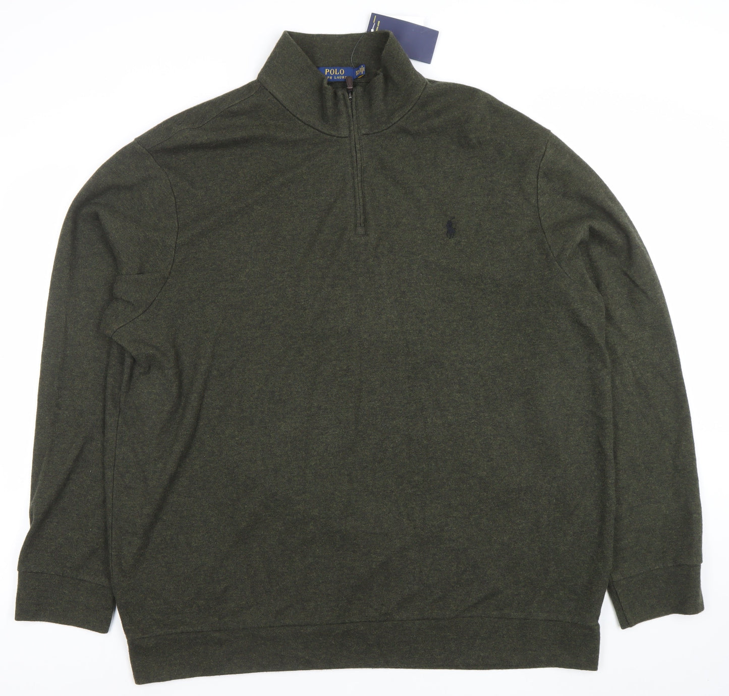 Polo Ralph Lauren Men's Green 2XL 1/4 Zip Pullover Sweatshirt