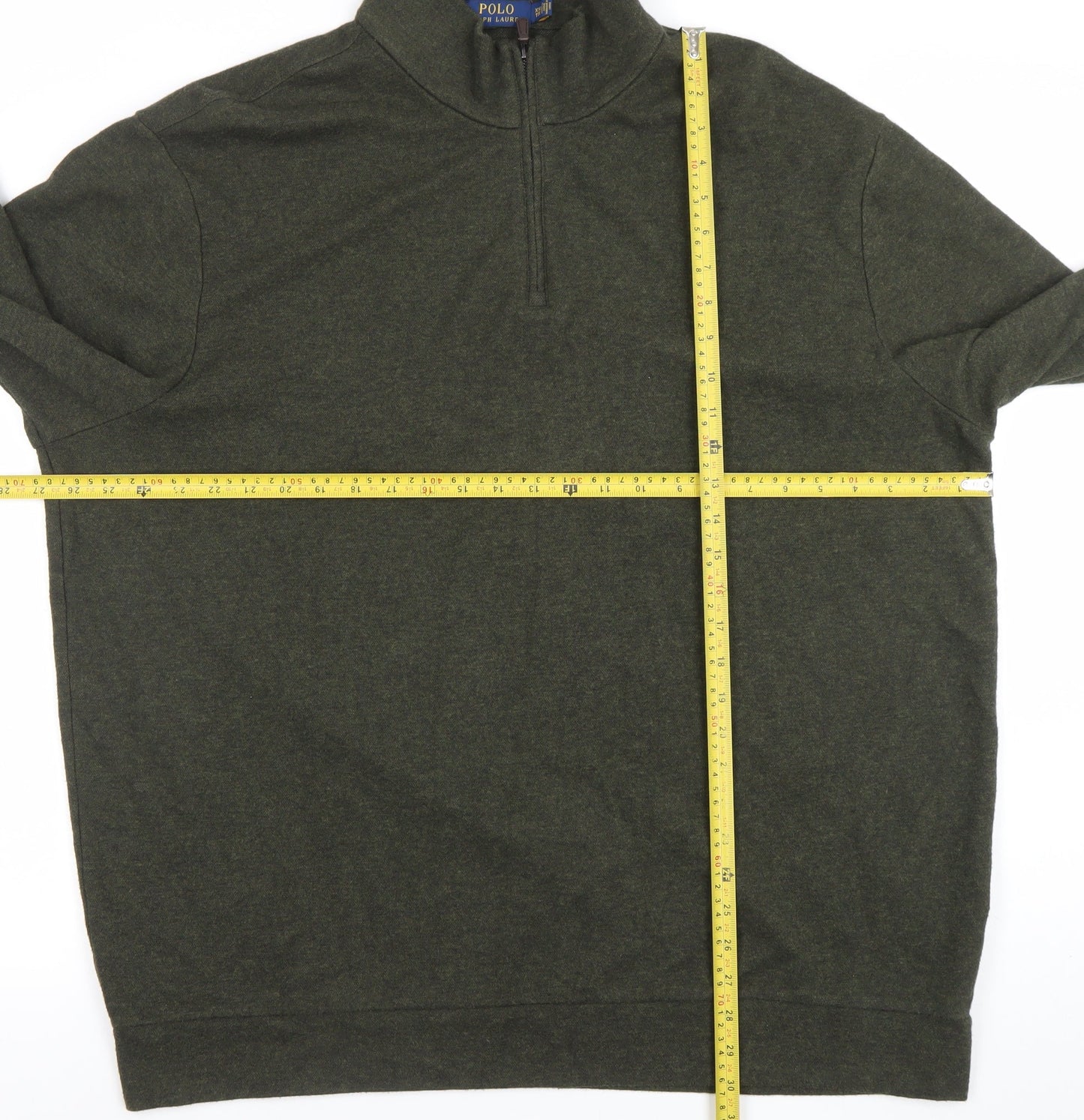 Polo Ralph Lauren Men's Green 2XL 1/4 Zip Pullover Sweatshirt