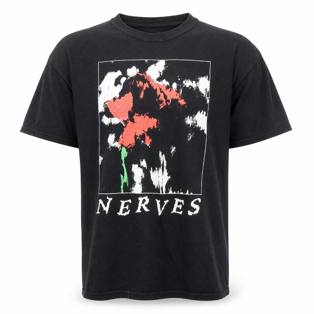 Gildan Men’s Black Heavy Cotton Band Graphic Rock T-Shirt Size M