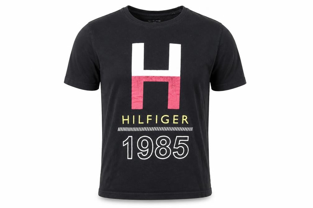 Mens UK Size XL Tommy Hilfiger Black  Cotton T-Shirt