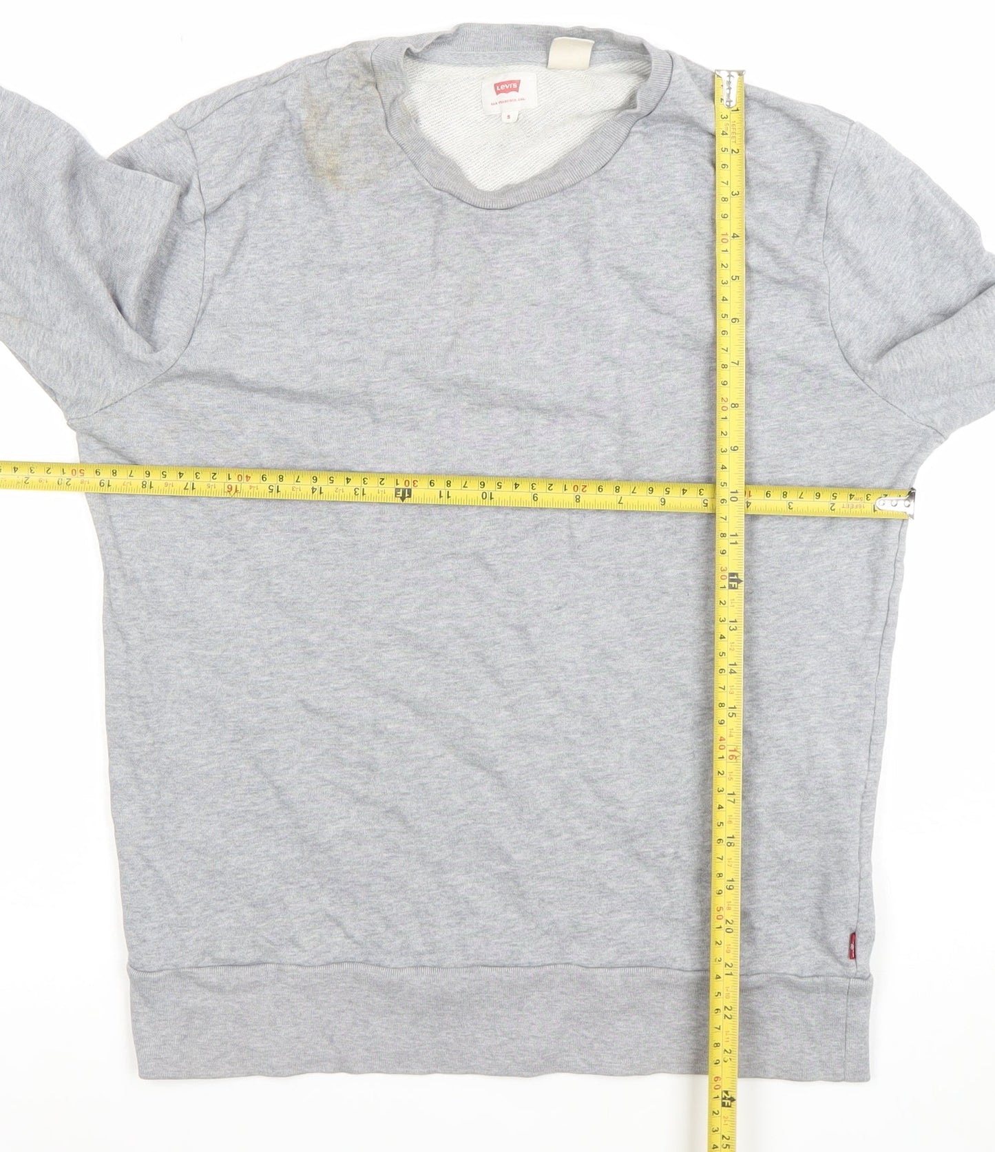 Mens UK S Regular Levi's Grey Pullover Sweatshirt