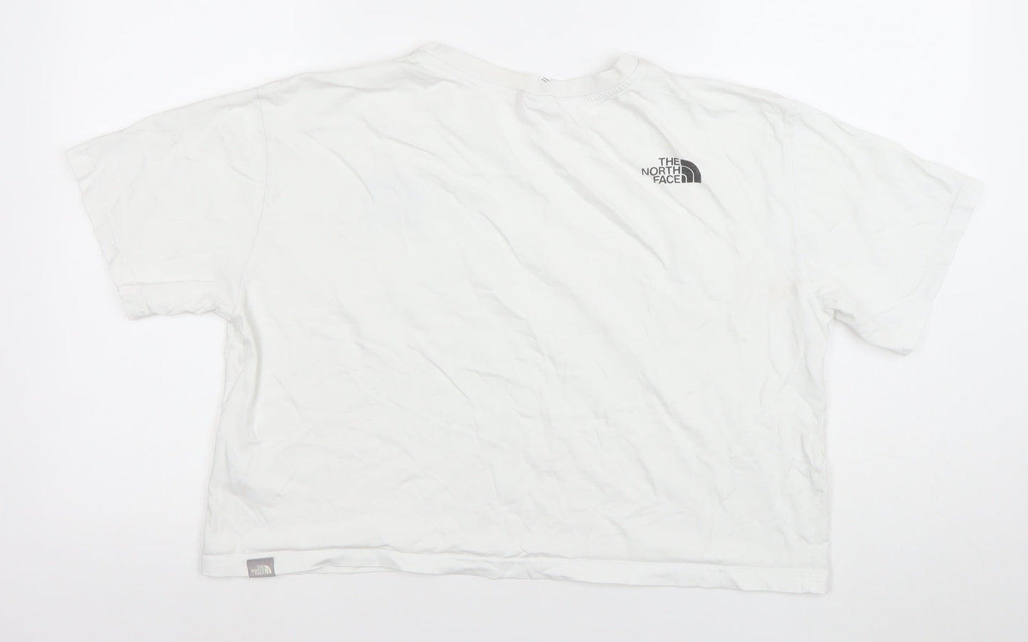 The North Face Womens White Cotton Relaxed Fit Short Sleeve T-Shirt L