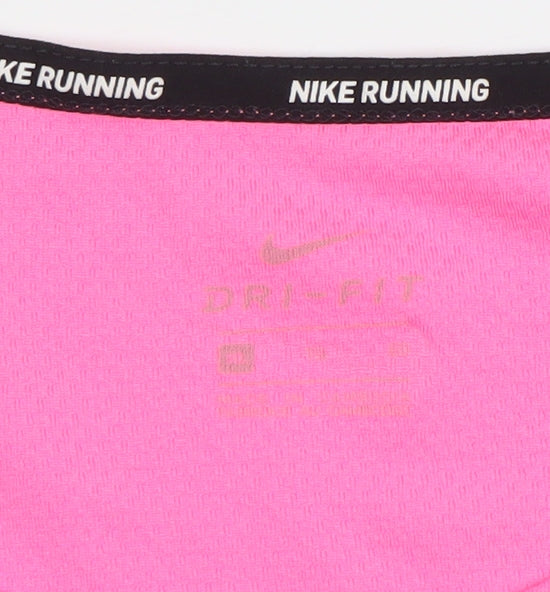 Nike Women's Pink Dri-FIT Running T-Shirt Size L Breathable Activewear Top