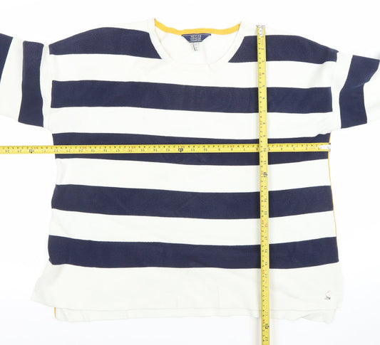 Joules Women's Navy & White Striped Cotton Jumper UK 16
