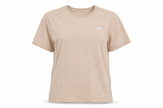 Womens UK Size M Nike Beige Cotton T-Shirt