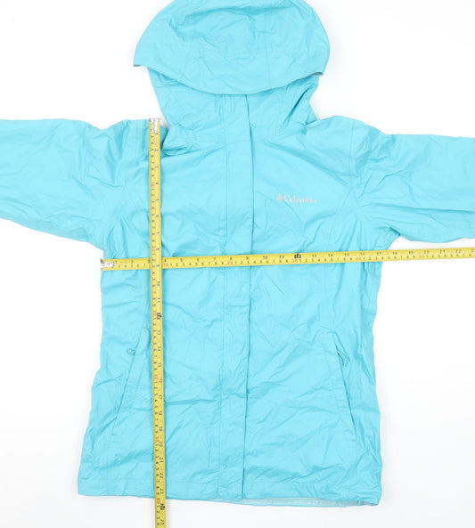 Columbia Womens Blue XS Waterproof Hooded Rain Jacket