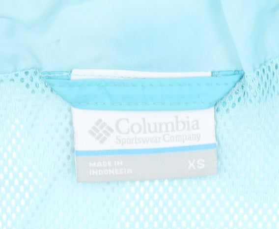 Columbia Womens Blue XS Waterproof Hooded Rain Jacket