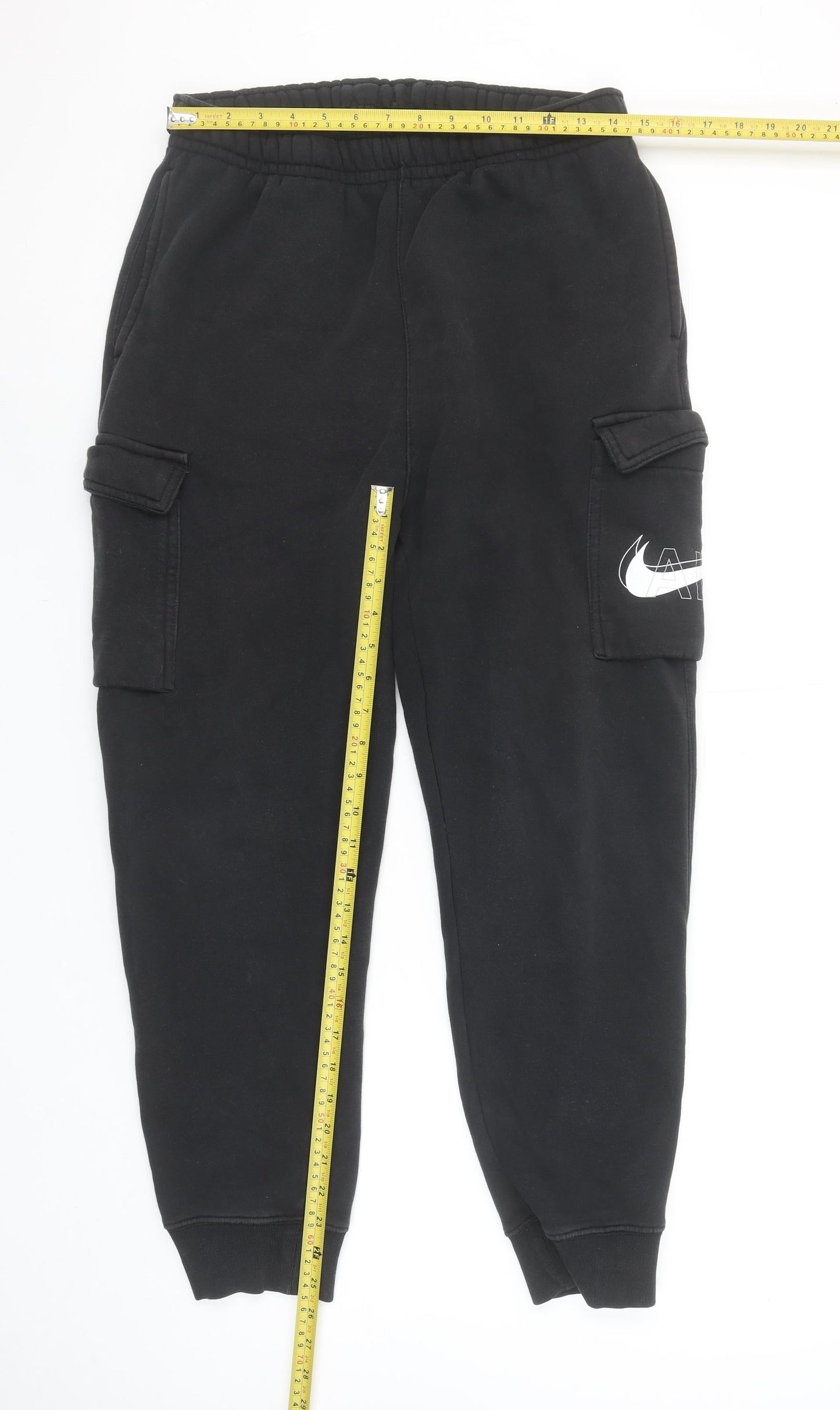 Nike Men's Black Cargo Jogger Sweatpants M Cotton Blend