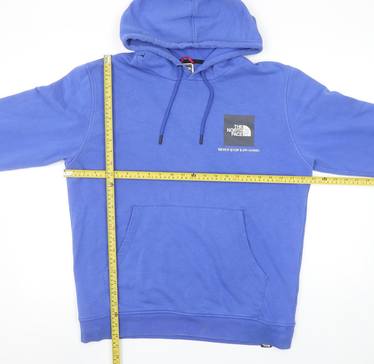 The North Face Men's Blue Pullover Hoodie Size L Outdoor Fleece