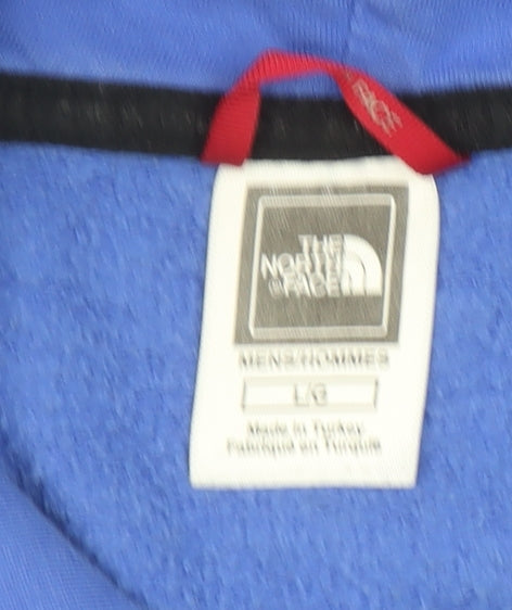The North Face Men's Blue Pullover Hoodie Size L Outdoor Fleece