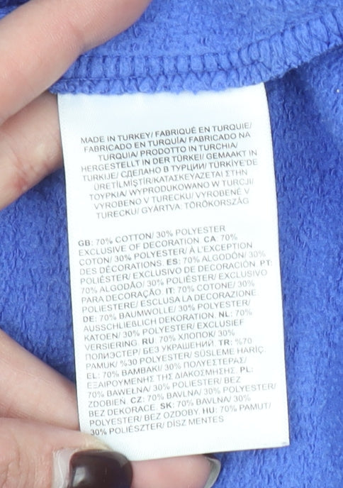 The North Face Men's Blue Pullover Hoodie Size L Outdoor Fleece