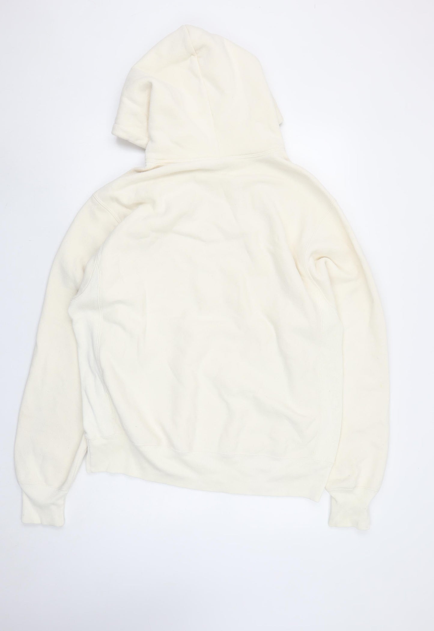 Champion Men's Ivory Reverse Weave Pullover Hoodie Medium