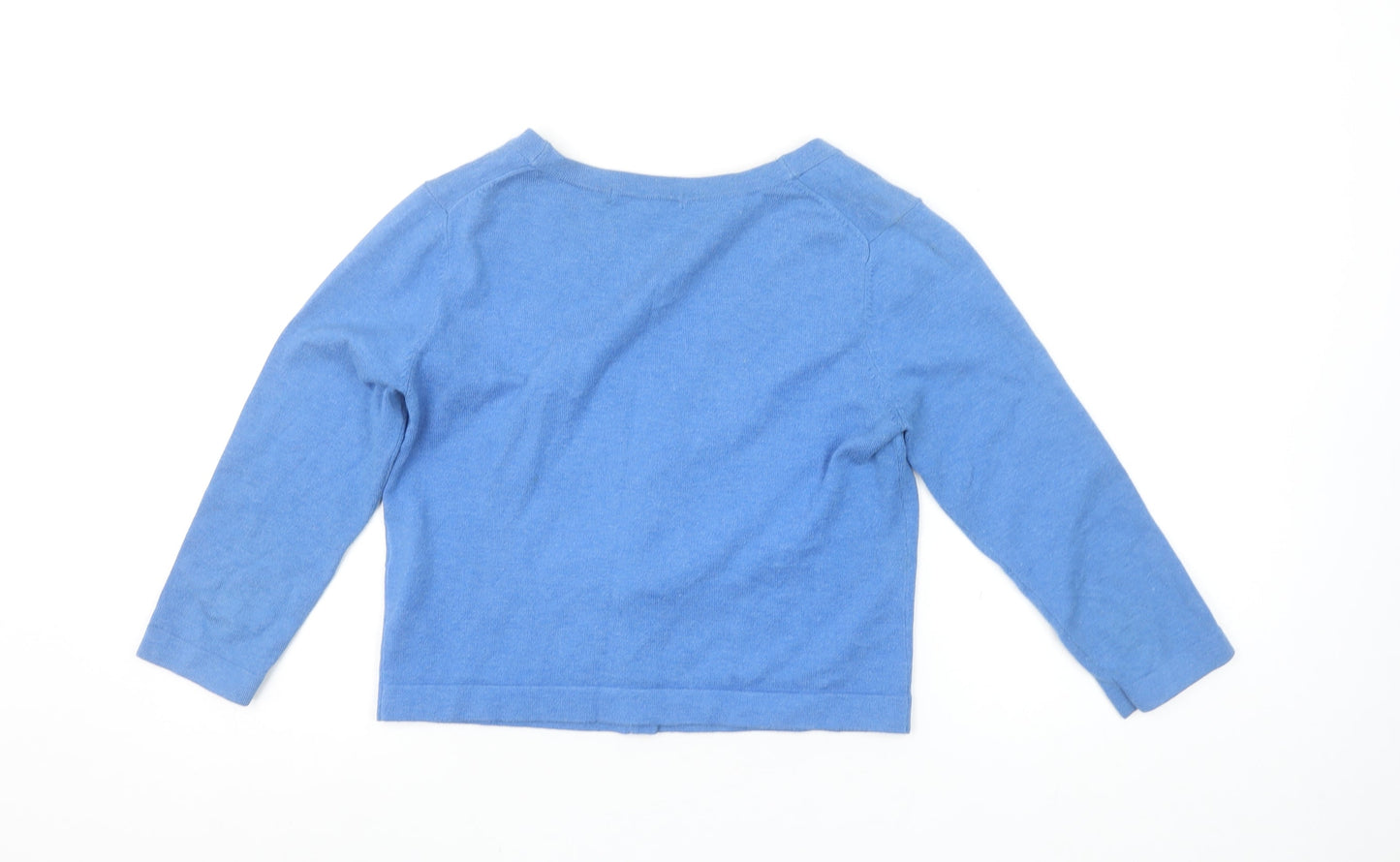 Boden Women’s Blue Cotton Blend V-Neck Cardigan Size 8