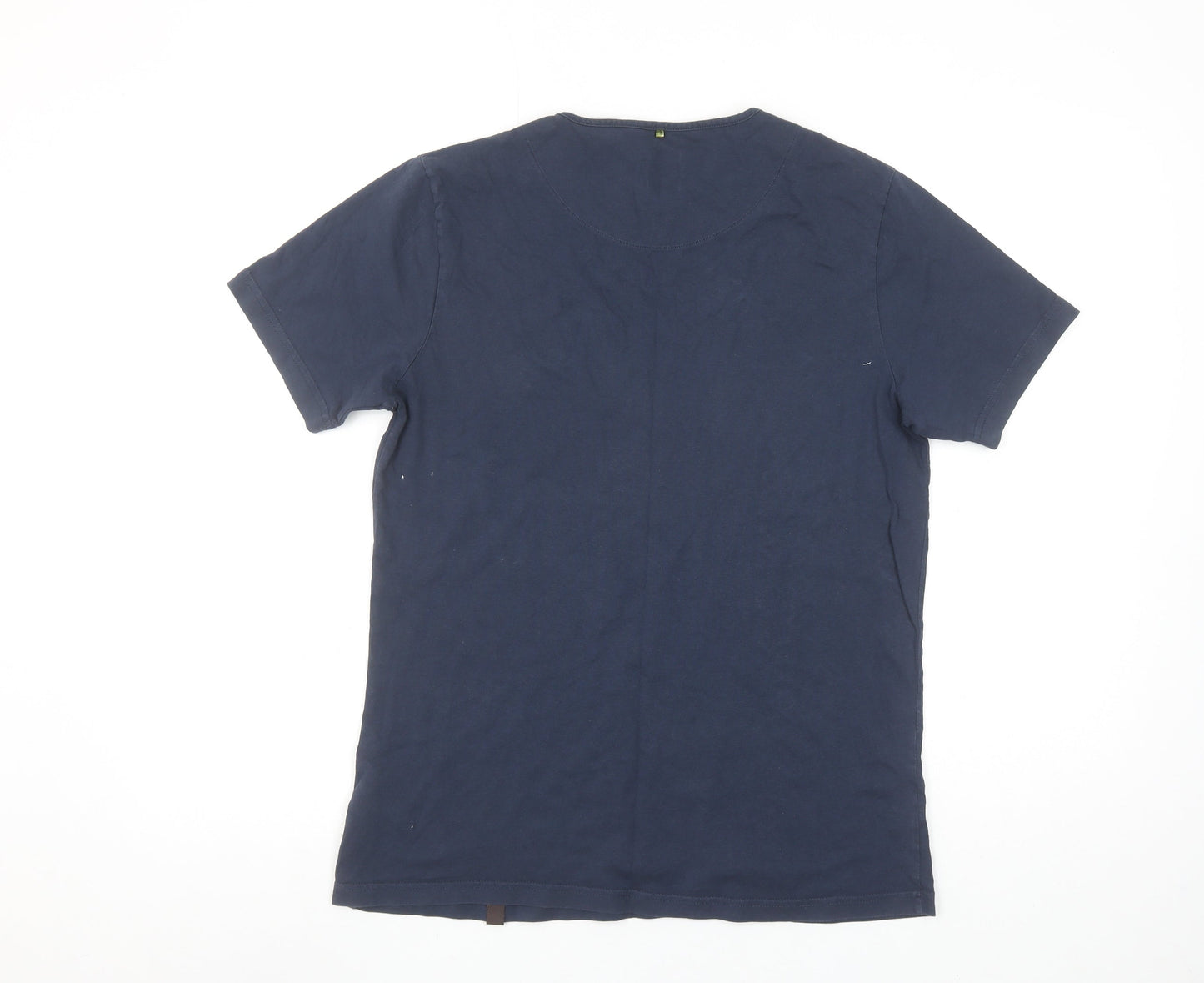 Pretty Green Men’s Blue Cotton Crew Neck T-Shirt Size S