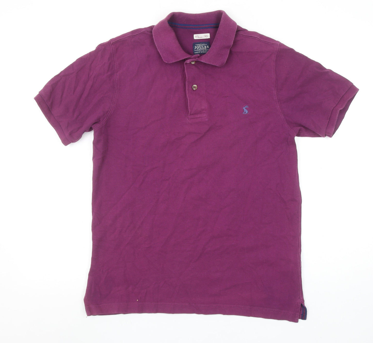 Joules Men's Purple Classic Fit Cotton Polo Shirt Size S
