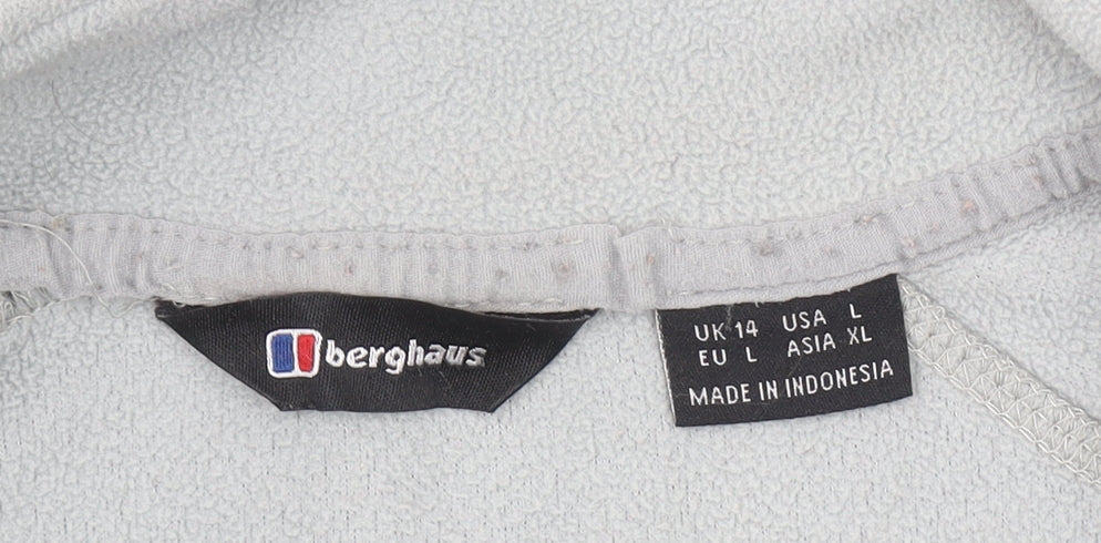 Berghaus Women’s Grey 1/2 Zip Fleece Pullover UK 14 Polyester Outdoor Top