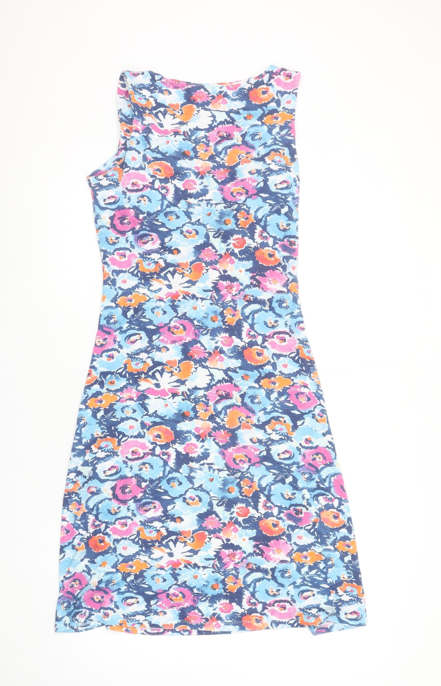 Adini Women's Multicoloured Floral Sleeveless Shift Dress S