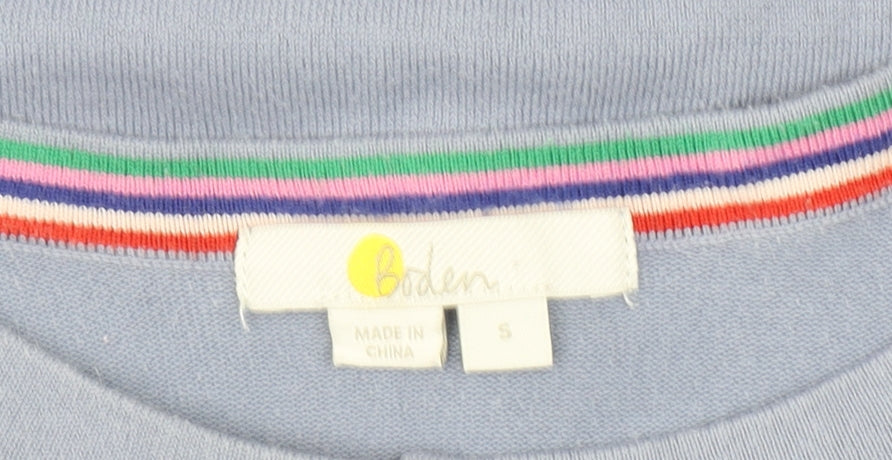 Boden Women Blue Cotton Knit Button Cardigan Size S