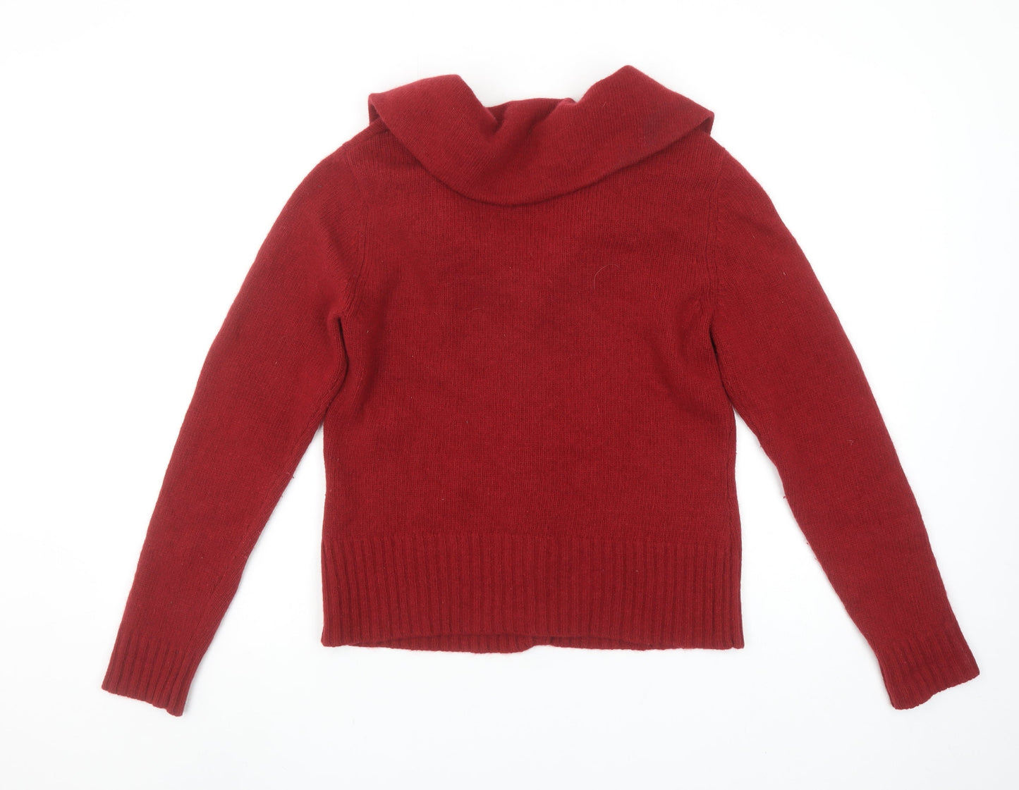 Sarah Spencer Women's Red Lambswool Angora Button Cardigan L