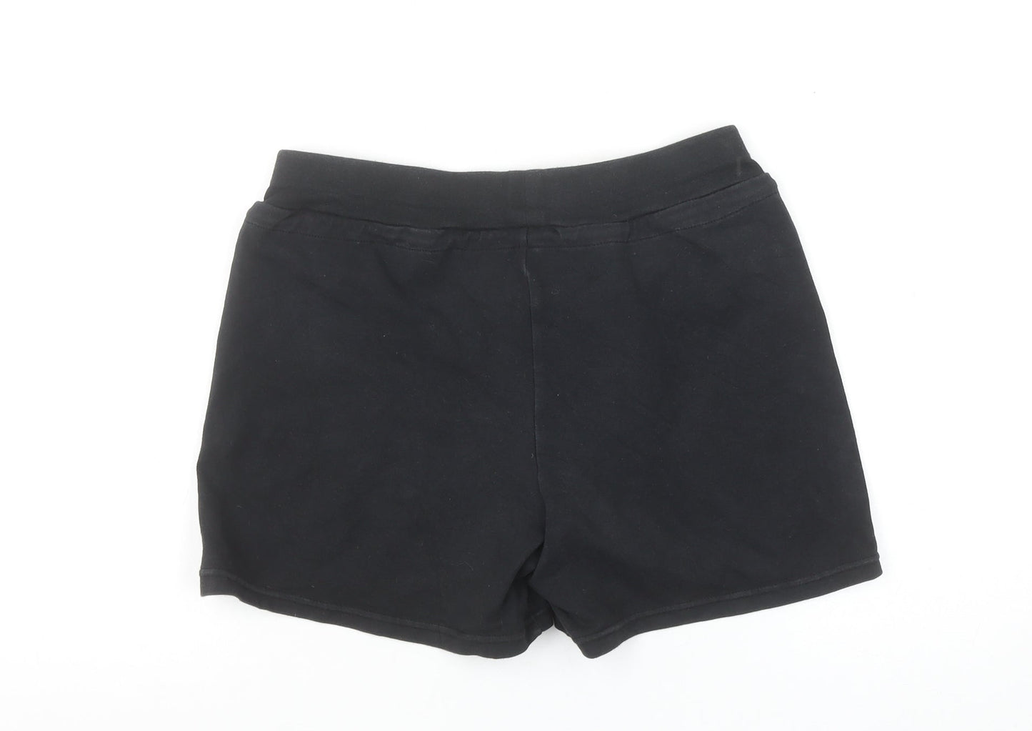 Nike Women Black Small Athletic Shorts Cotton Blend Drawstring