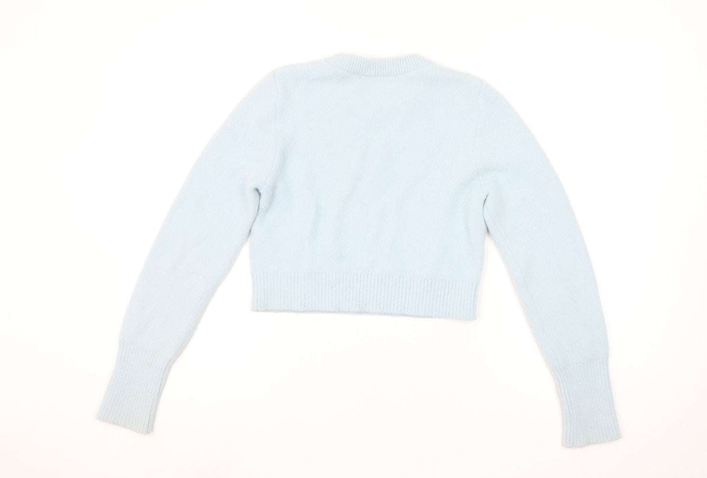 Zara Womens Blue Crew Neck Knit Pullover Jumper Size 12