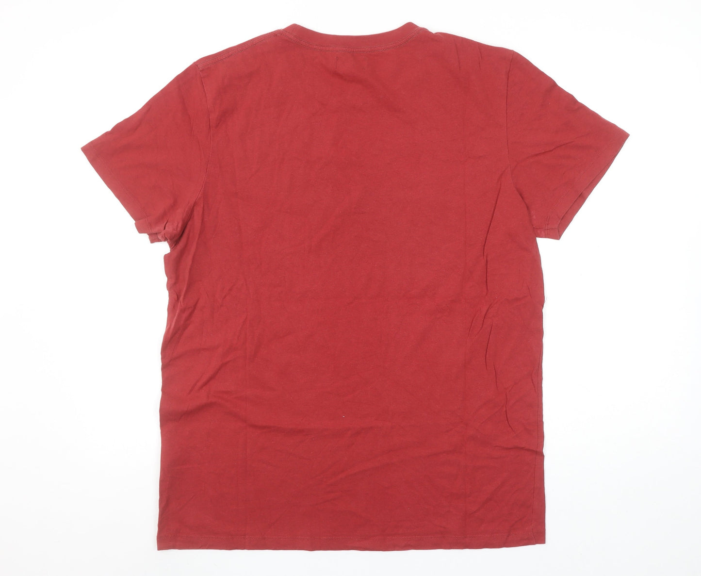 Jack & Jones Men's Red Vintage Denim Graphic T-Shirt Size L