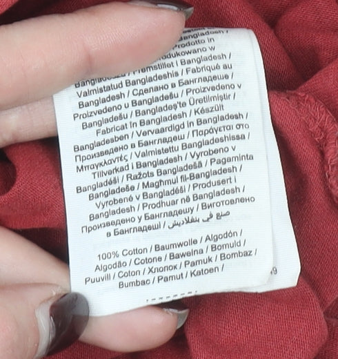 Jack & Jones Men's Red Vintage Denim Graphic T-Shirt Size L