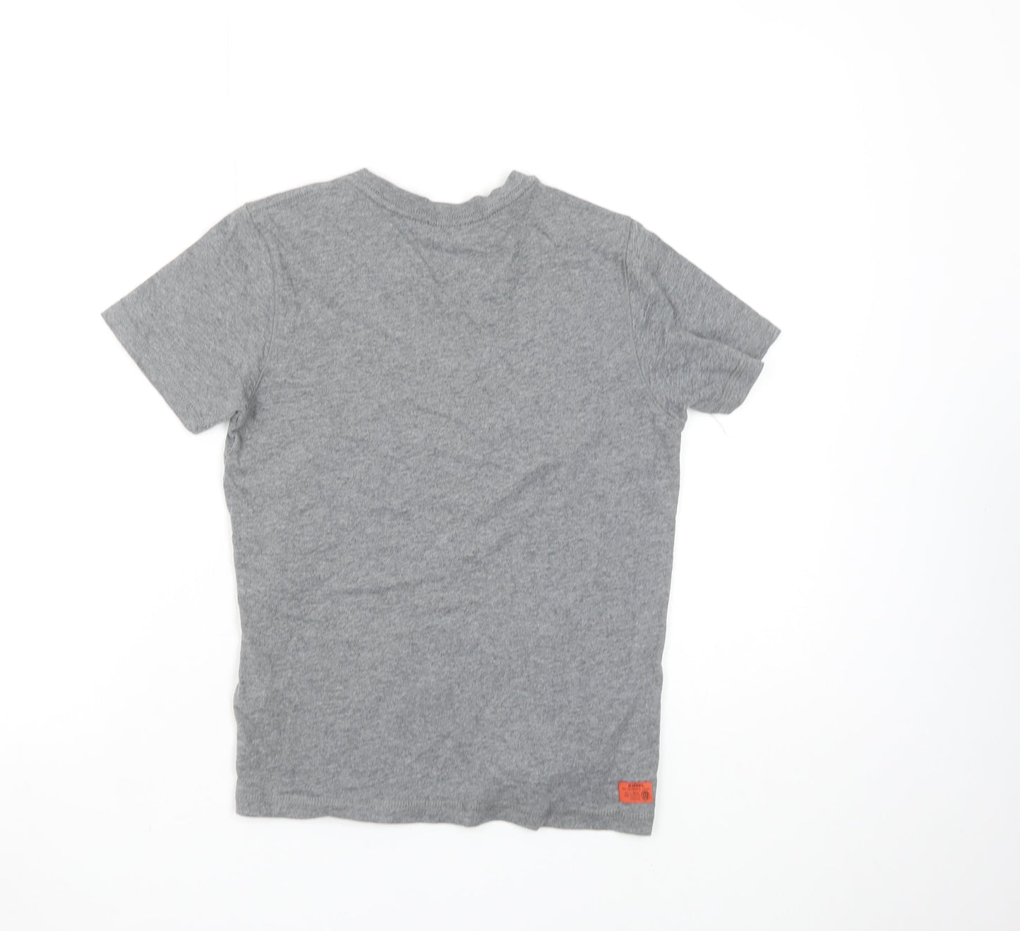 Diesel Boys Grey 10 Years Basic Logo Cotton T-Shirt