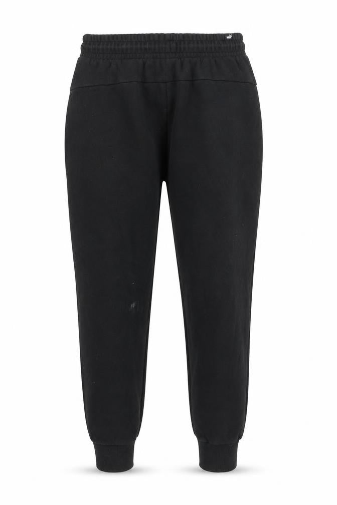 Front view of Puma Women’s Black Jogger Sweatpants M Fleece Elastic Waist