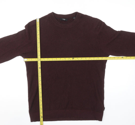 Jack & Jones Men’s Brown Small Crew Neck Knit Jumper Pullover