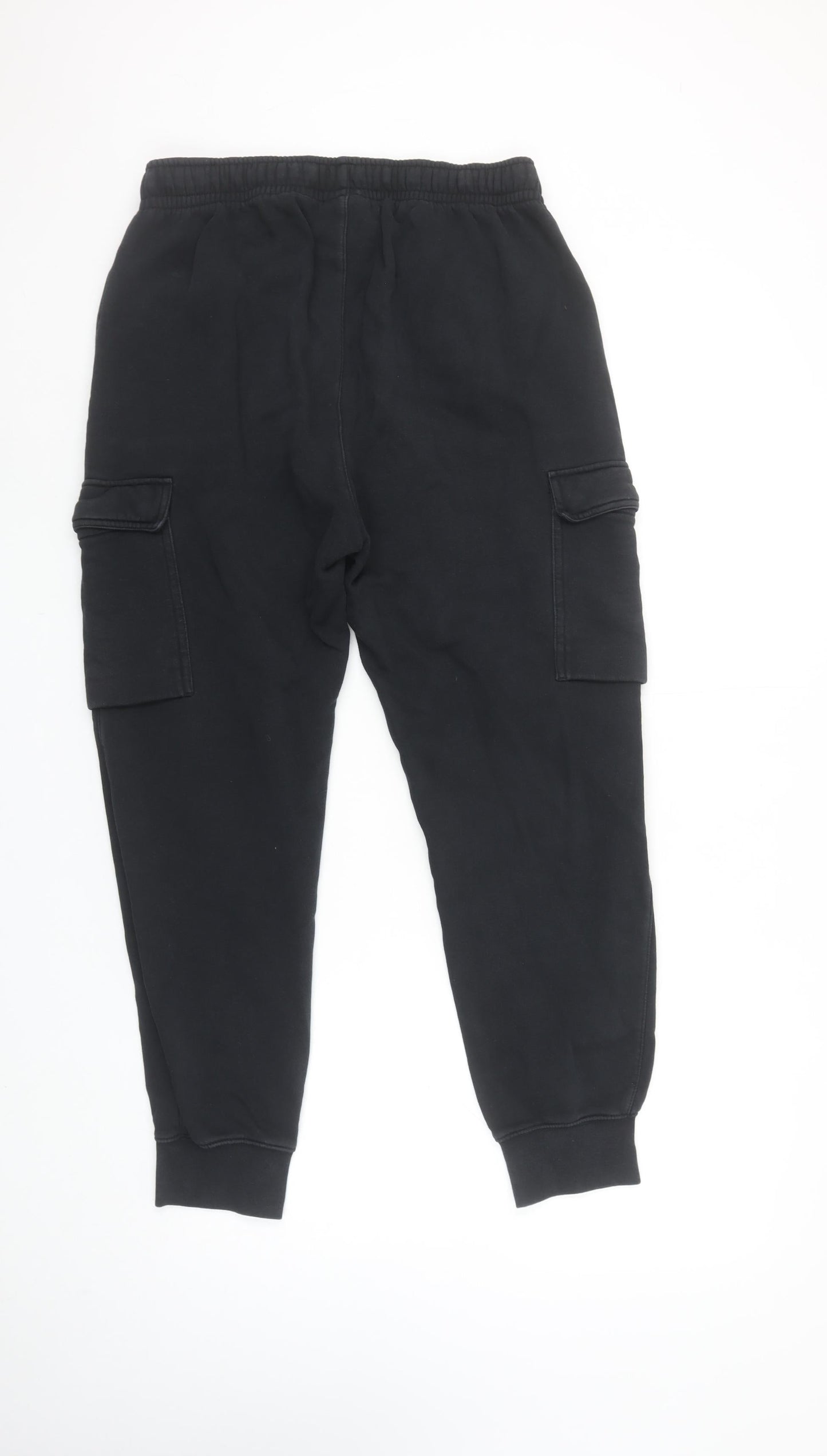 Nike Men's Black Cargo Jogger Trousers S Regular Fit Elastic Waist