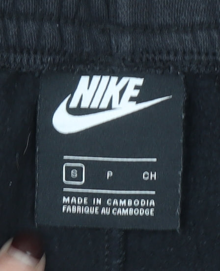 Nike Men's Black Cargo Jogger Trousers S Regular Fit Elastic Waist