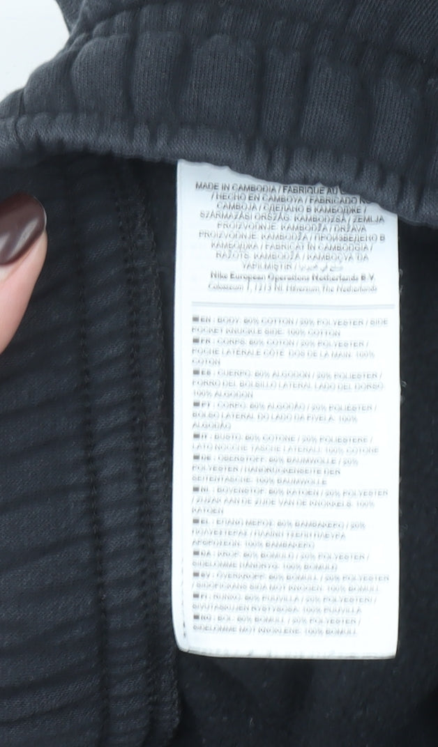 Nike Men's Black Cargo Jogger Trousers S Regular Fit Elastic Waist