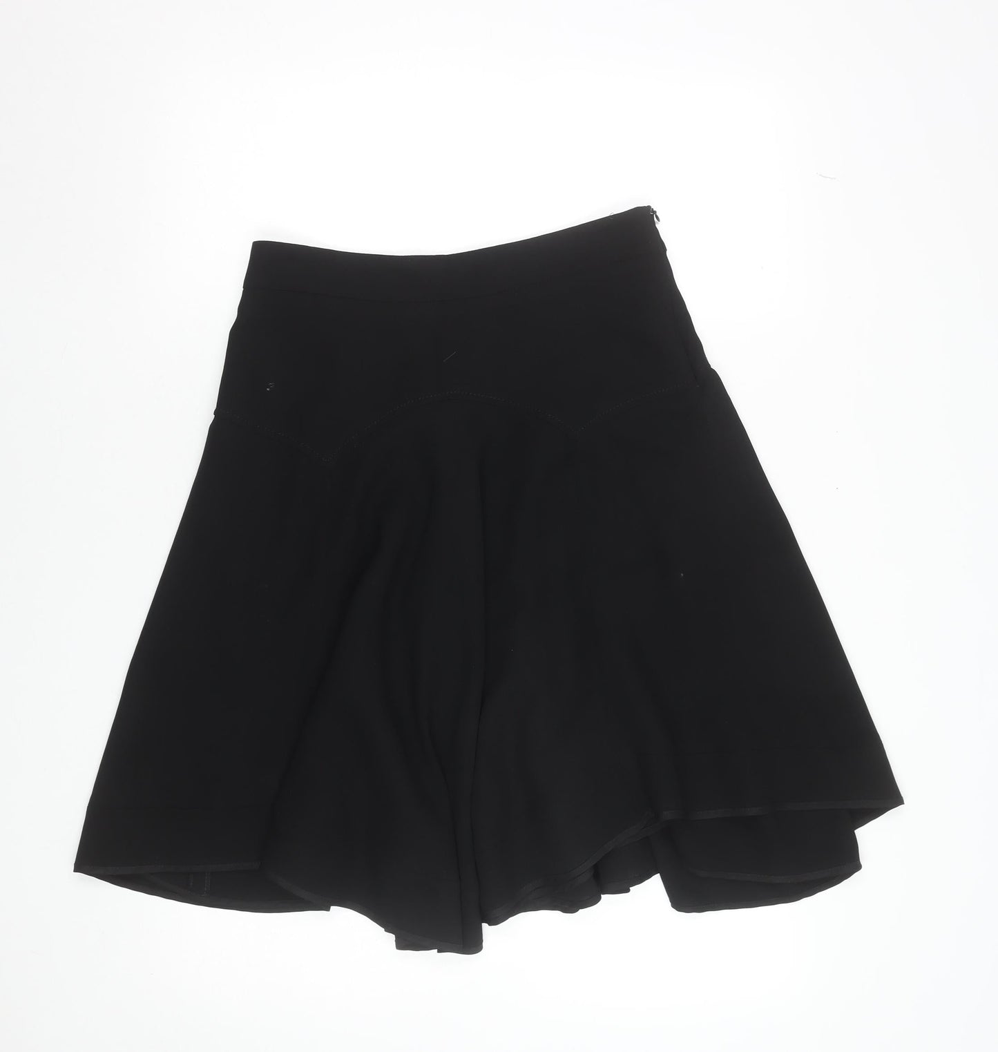 Zara Woman Black Flare Knee Length Polyester Skirt Women's Size 4