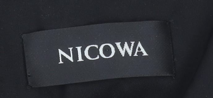 Nicowa Women's Black Sheath Knee Length Sleeveless Dress Size 16