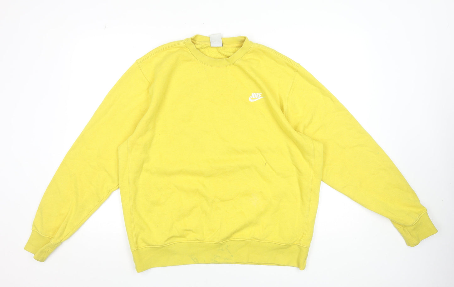 Nike Men's Yellow Pullover Sweatshirt Size L Crew Neck