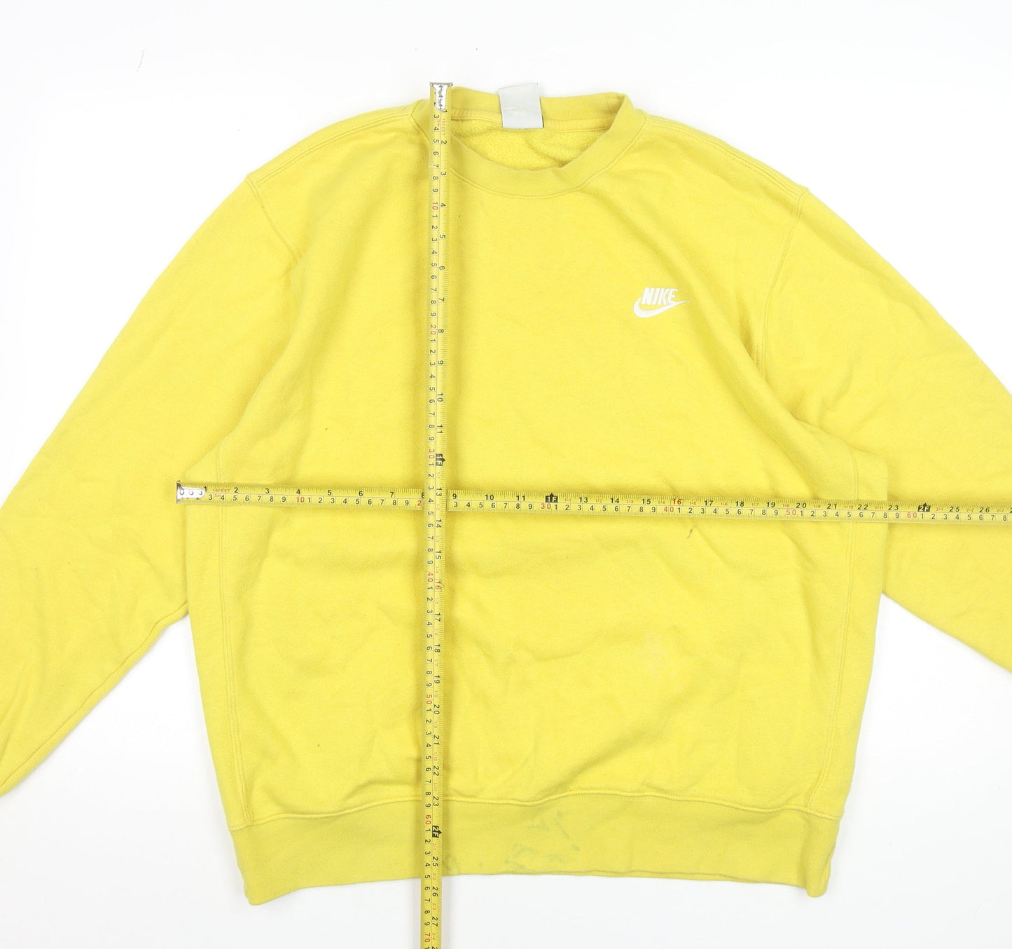 Nike Men's Yellow Pullover Sweatshirt Size L Crew Neck